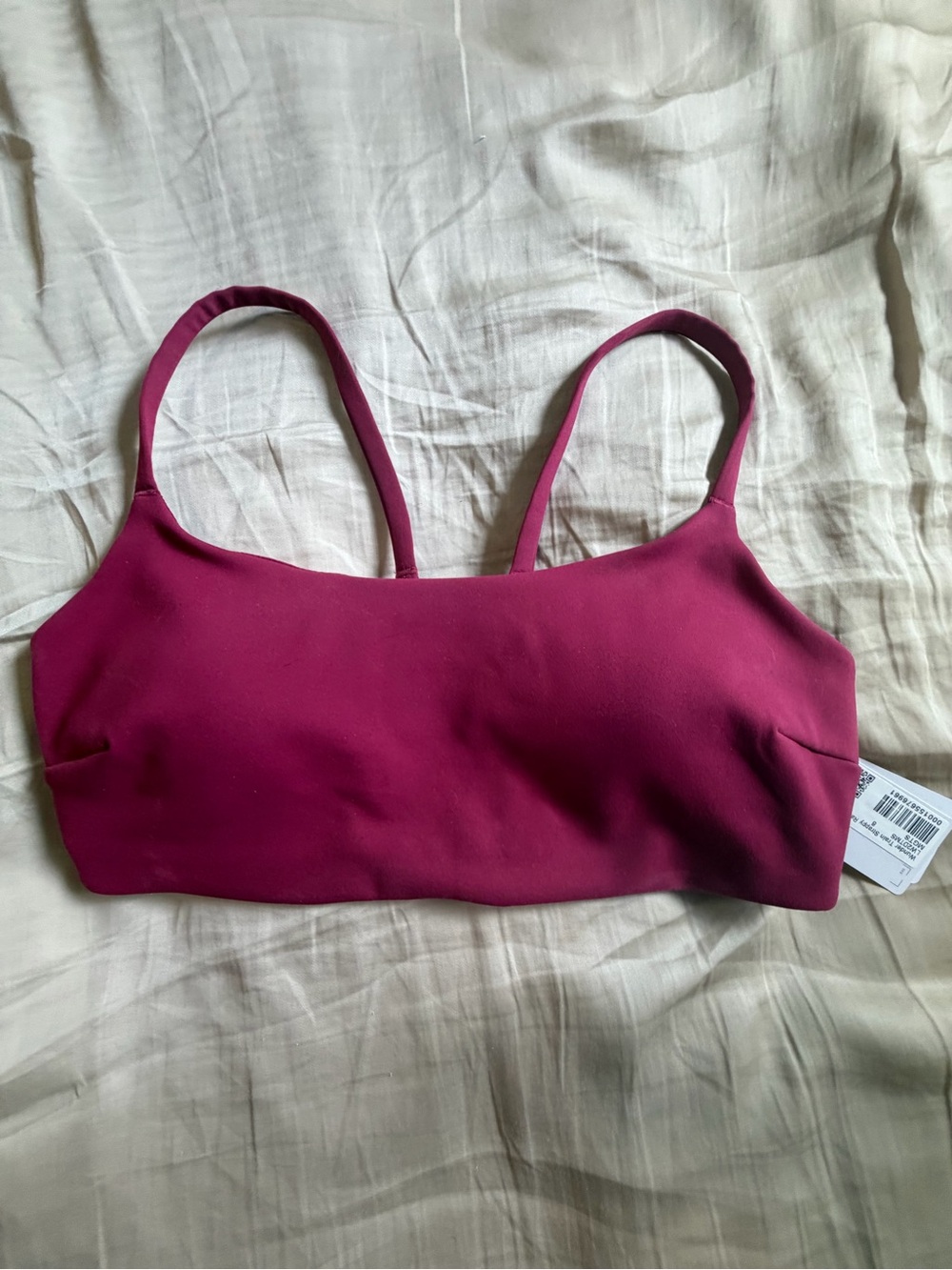 Wunder train strappy racer Lululemon athletica magenta  Sports Bra